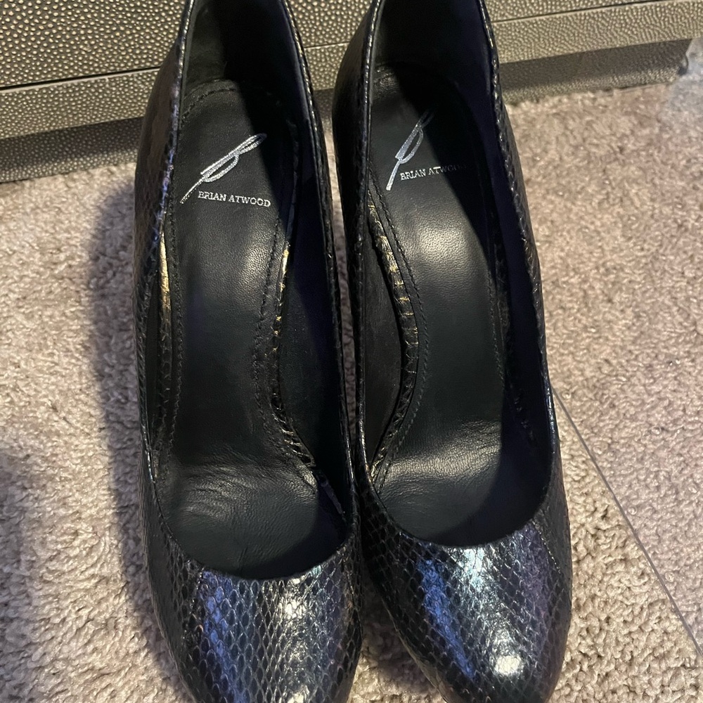 Brian Atwood Black Stiletto Heels